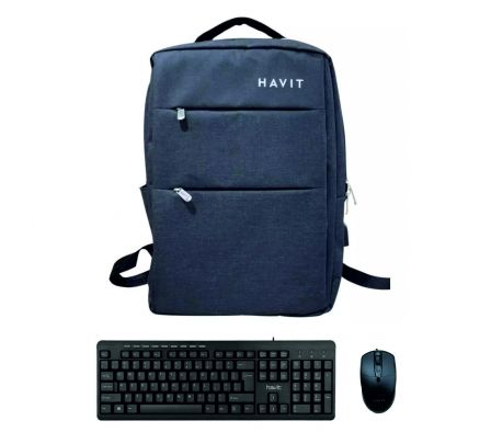 MOCHILA + MOUSE + TECLADO