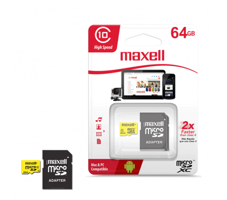 MAXELL MEMORIA MICROSD CLASS10 64GB