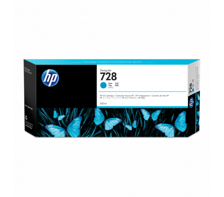 CARTUCHO DE TINTA HP 728 300-ML CYAN (Entrega en 24 Hs.)